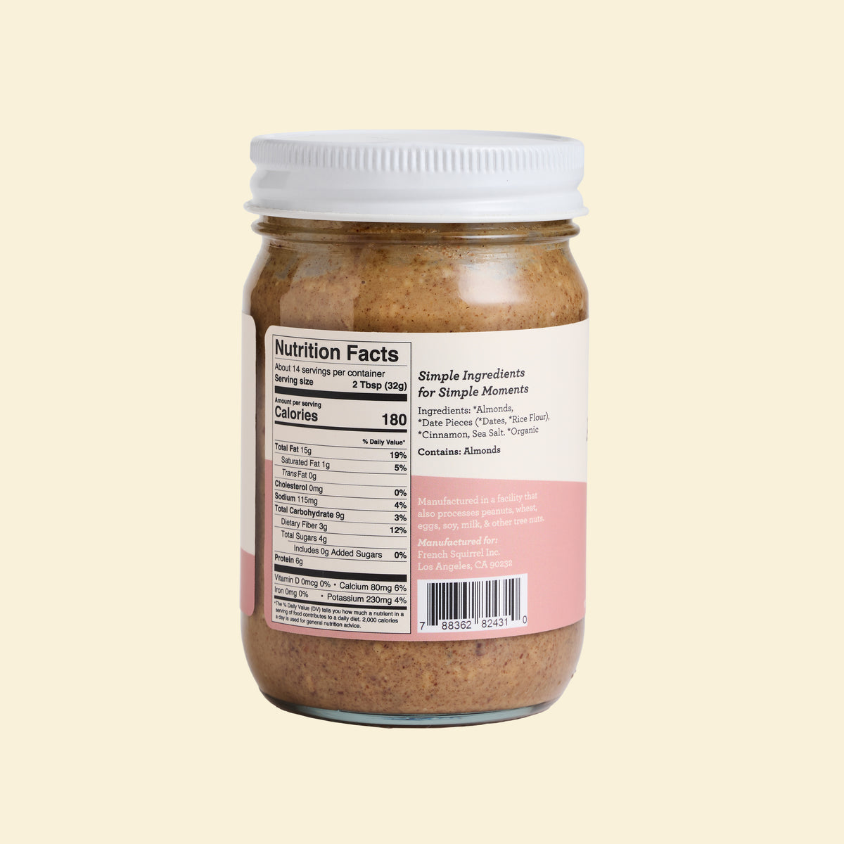 Almond Butter | Back of jar